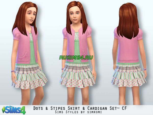 Dots & Stripes кардиган и юбка набор CF от simromi