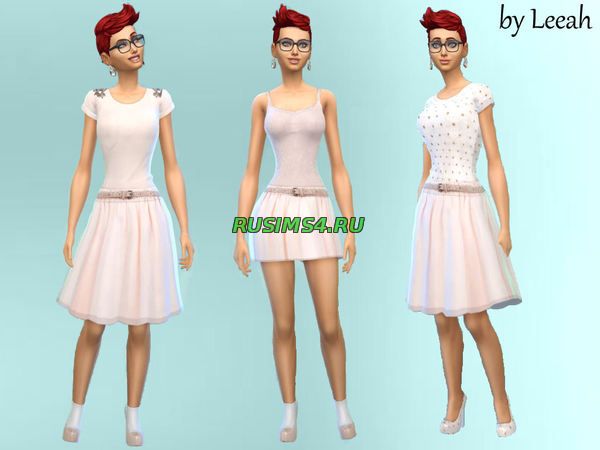 Юбки и топы, бледно-розового цвета от leeah