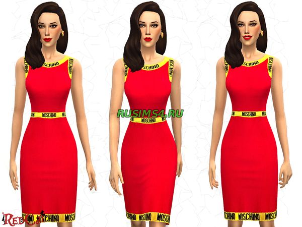 Платье с желтыми лентами от RedCat