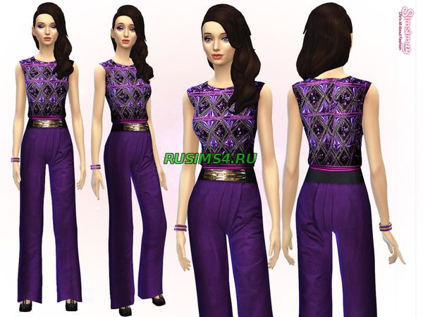 Джемпер с абстракциями от Simsimay