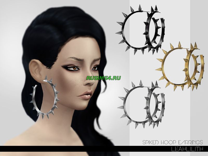 Leahlillith Spiked Hoop Earrings от Leah Lillith