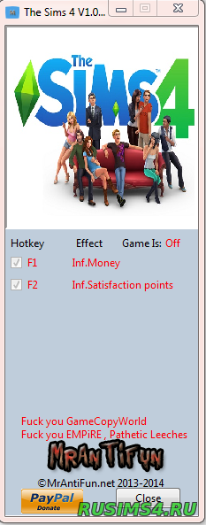 Чит для SIMS 4 (деньги, очки желаний)